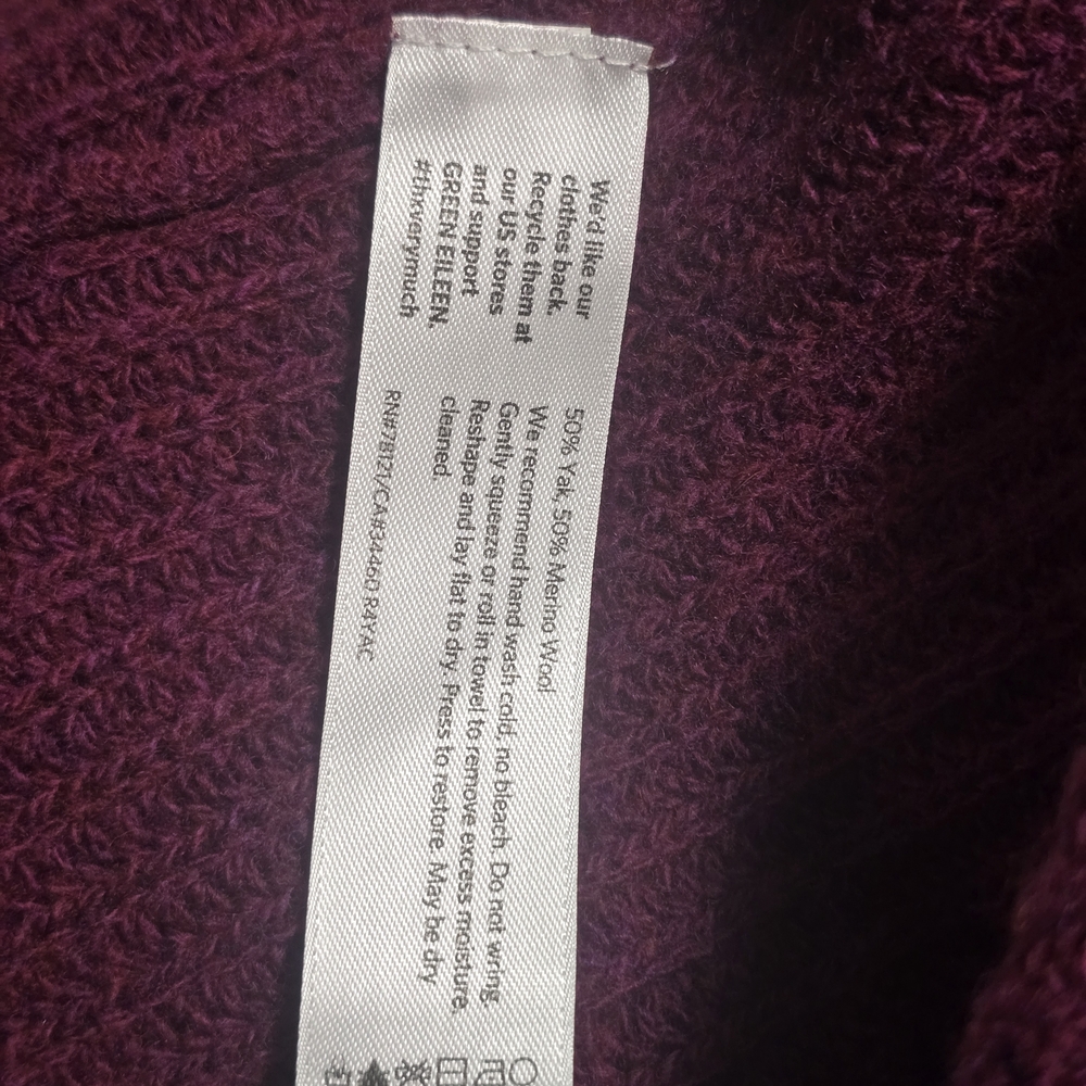 NWT Eileen Fischer Women's Purple Wool Sweater - Picture 10 of 13